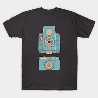 Blue Vintage Camera T-Shirt